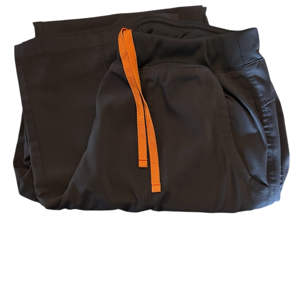 Barco Uniforms Black Joggers with Orange Accents